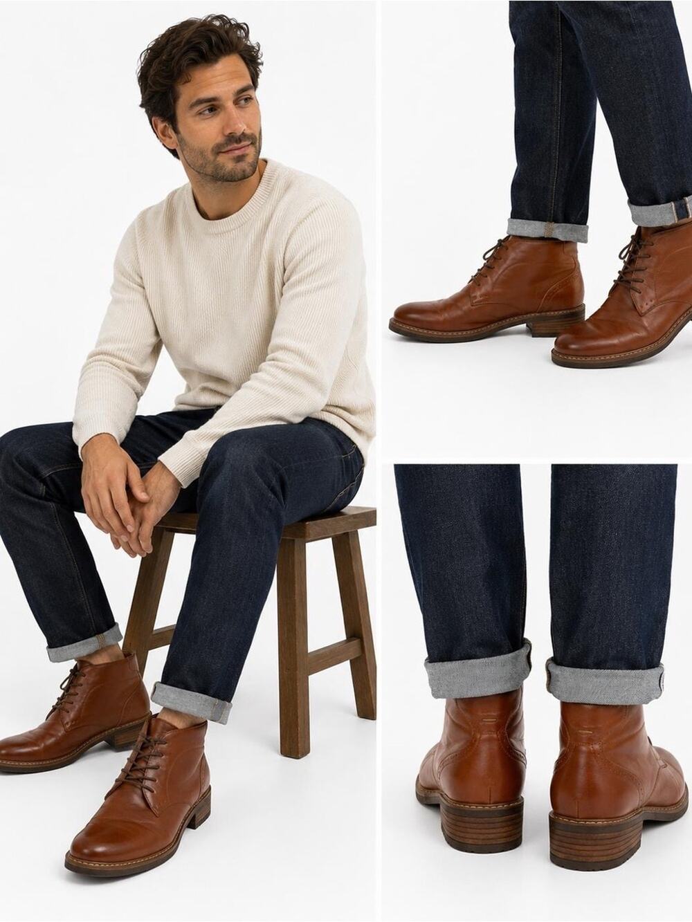 Nunn Bush Men's Tan/Brown Leather Chukka Boots - Lace-Up